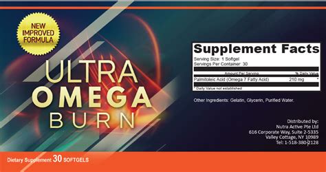 ultra omega burn ingredients